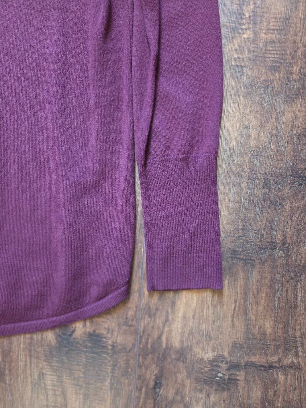 NIC+ZOE Burgundy Vital V-Neck Sweater Small Maroon - Picture 6 of 10